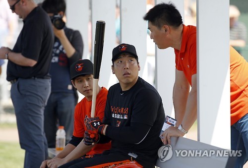 플로리다서 훈련 중인 김현수(AP=연합뉴스)