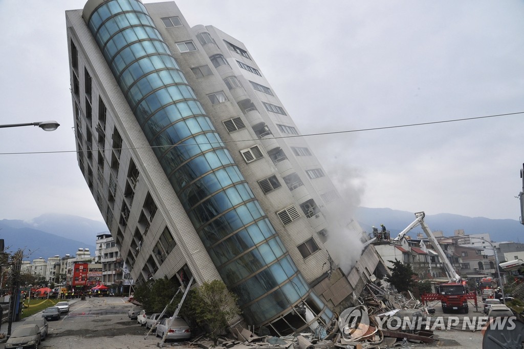 대만 화롄에 규모 6.0 지진 발생