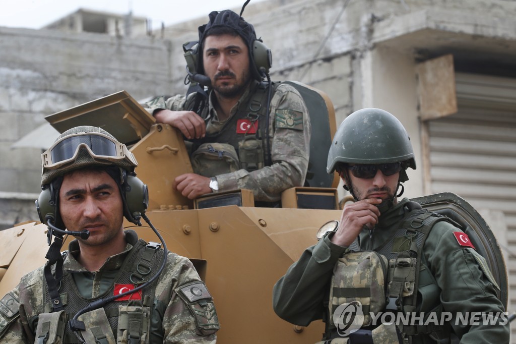 작년 3월 시리아 북서부 '쿠르드 도시' 아프린 장악한 터키군