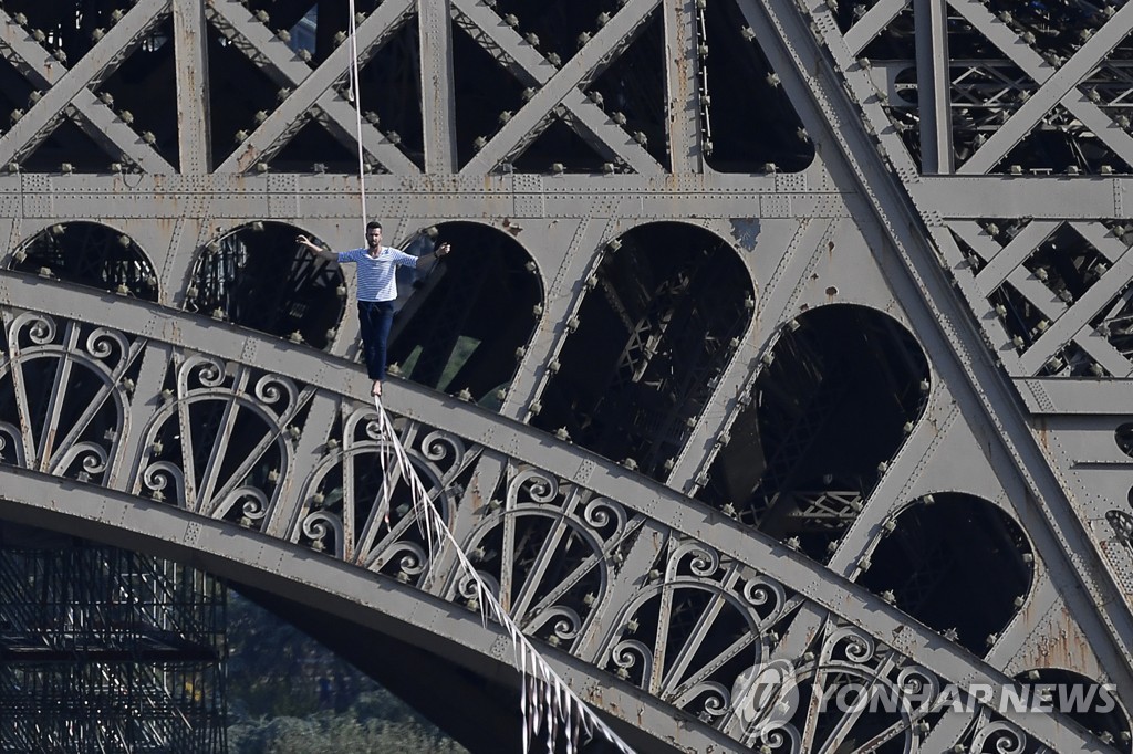 France Tightrope Eiffel Tower