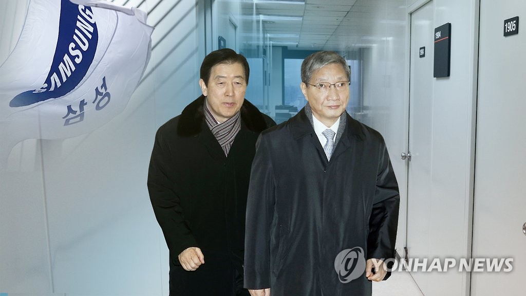 '삼성뇌물 의혹' 최지성·장충기 (CG)