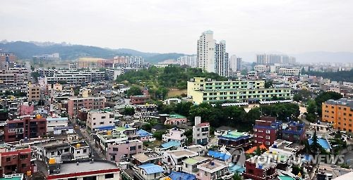 재개발사업이 진행 중인 울산중구 복산동 일대