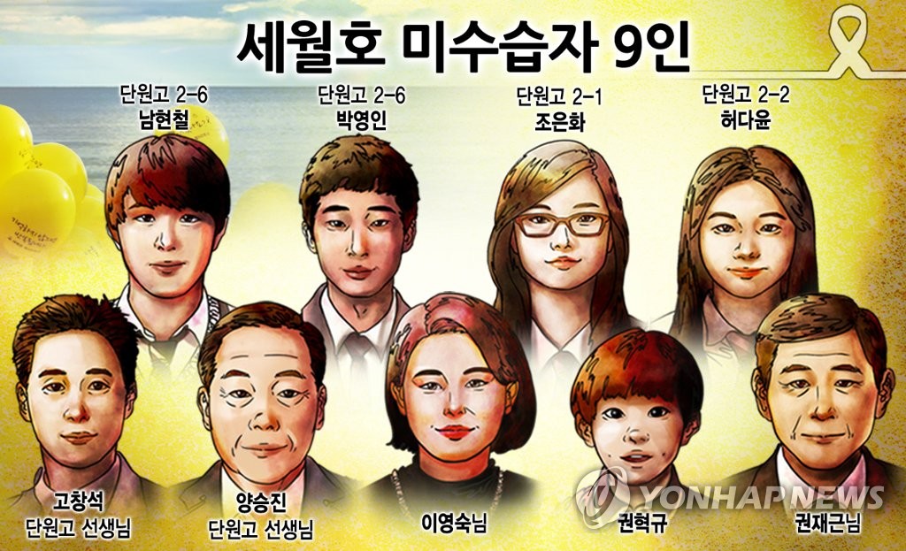 세월호 미수습자 9인 (PG)