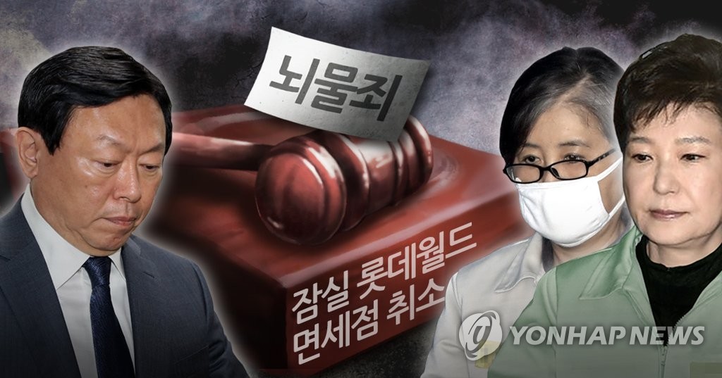 신동빈 회장, 뇌물죄 확정시 면세점 취소 (PG)