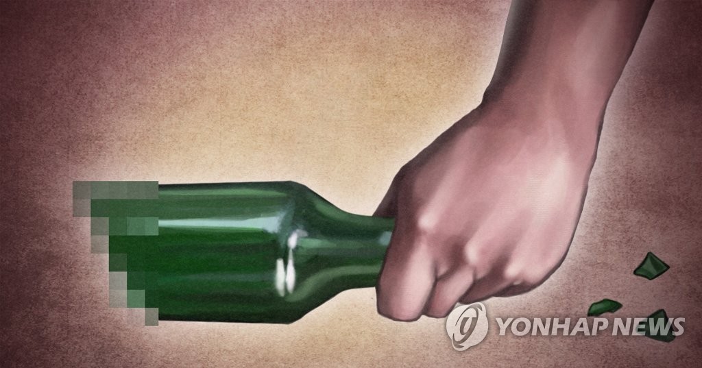 술취해 소주병 깨 위협·폭행 (PG)