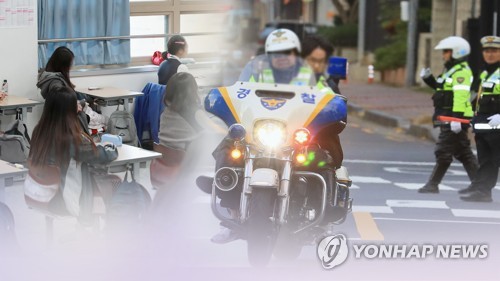 "수능일 지각 걱정되면 112"…경찰, 수험생 이동 지원 (CG)