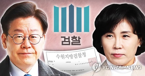 검찰, 이재명 부부 기소여부 결론 예정(PG)