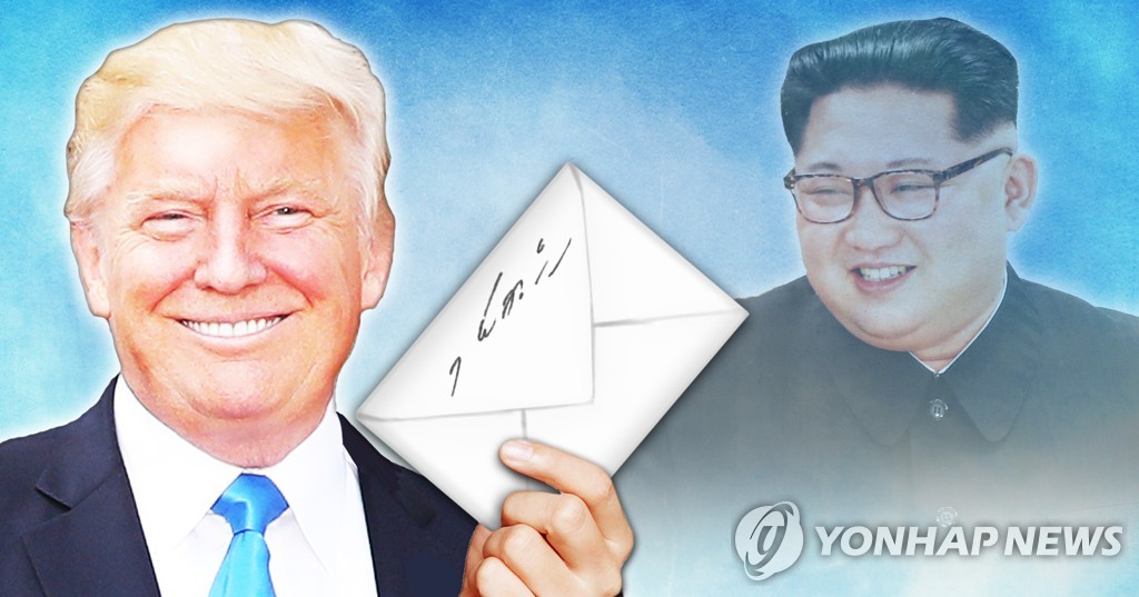 트럼프, 김정은 친서 받은 사실 공개, 북미 회담 기대감(PG)