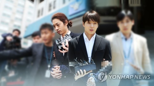 정준영•최종훈 법정서 조우…성폭행 혐의 부인 (CG)