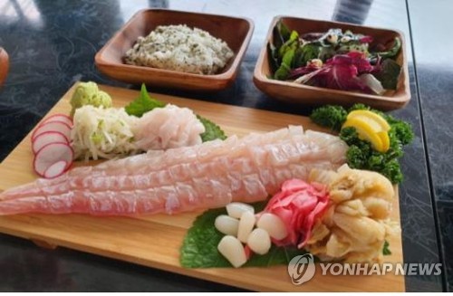 제주산 광어 숙성회