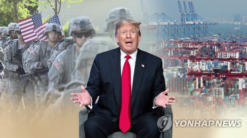 트럼프 "방위비 안 내면 무역으로"…한국도 대상? (CG)