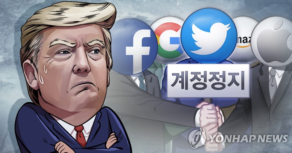 트위터 "트럼프 대통령 계정 영구정지…추가 선동 위험" (PG)