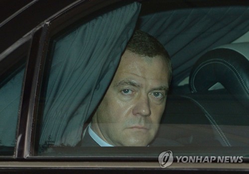 15일 '내각 총사퇴'를 발표하고 물러난 메드베데프 러시아 총리