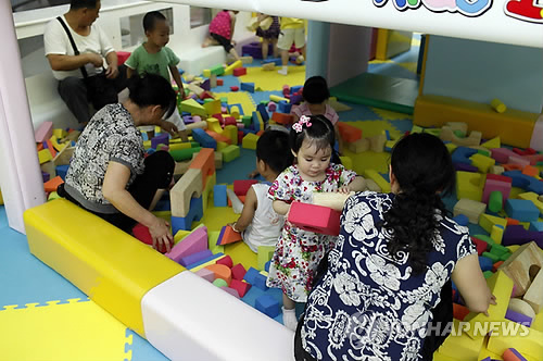 중국의 한 어린이 놀이방