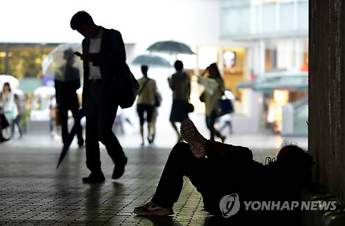 日 노숙자도 고령화…평균 연령 60세 넘어
