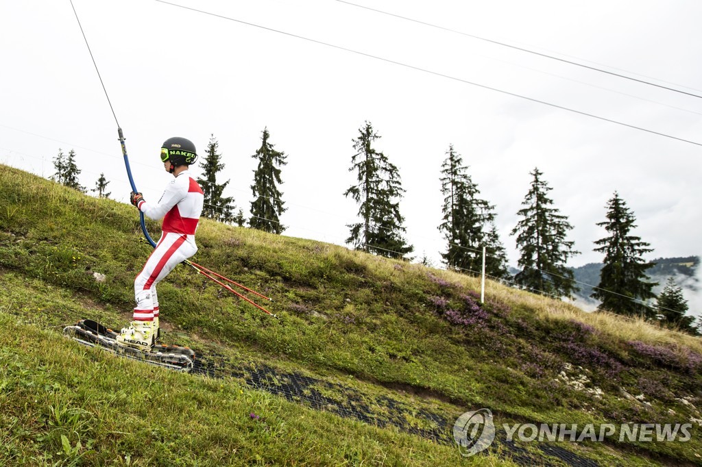 ′푸른 초원을 달리며′…스위스 '잔디 스키' 세계선수권대회