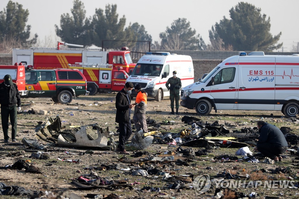 우크라이나항공 여객기 추락 사고현장