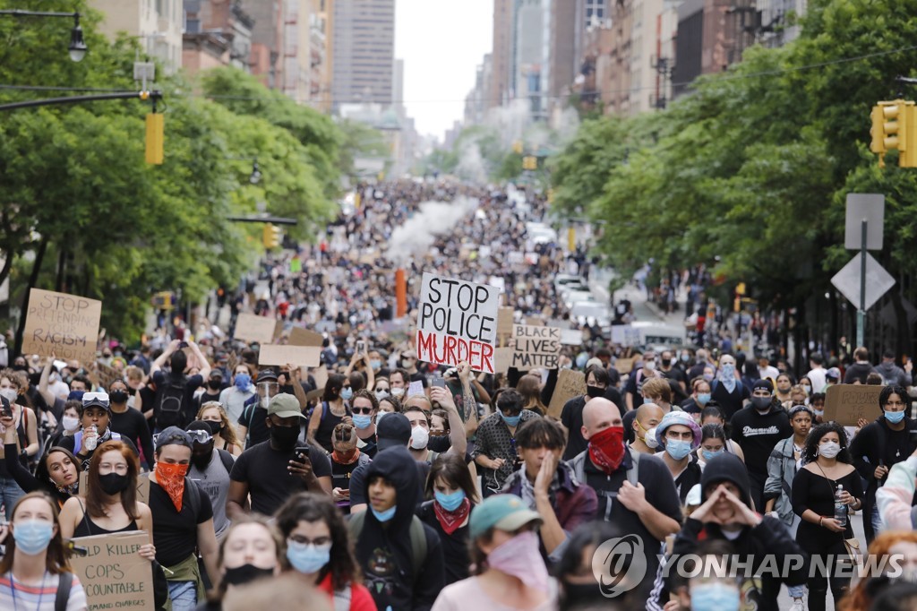 USA GEORGE FLOYD DEATH PROTEST NYC