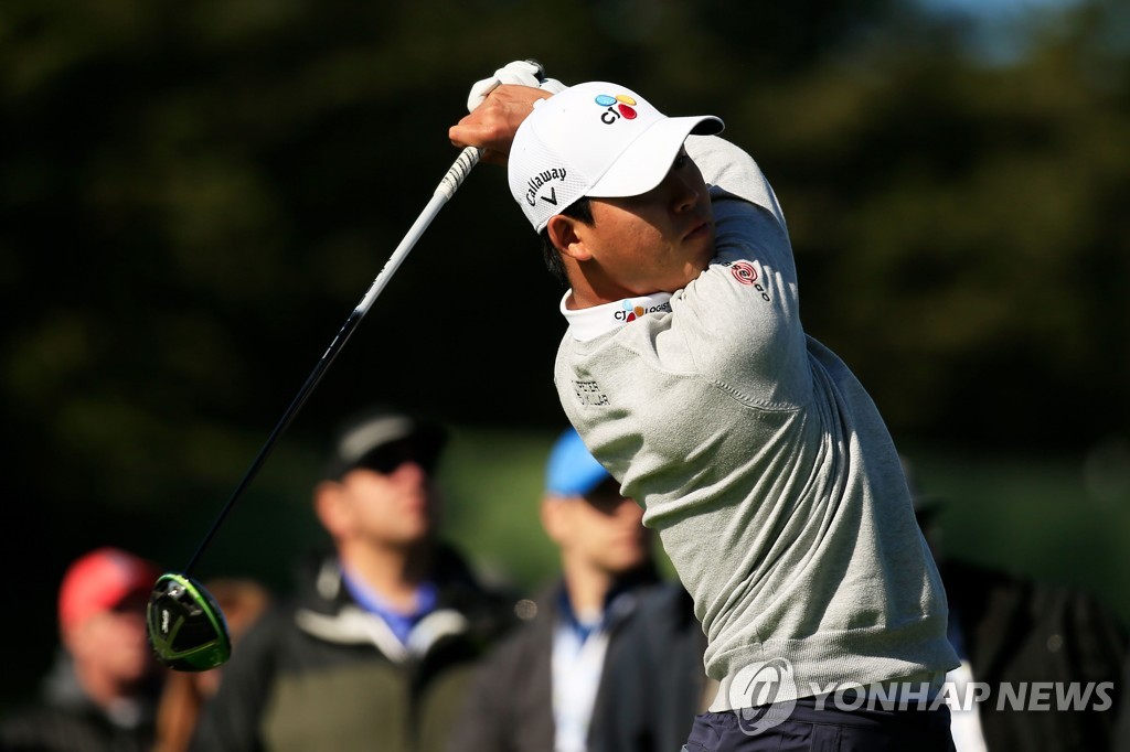 김시우의 최종 라운드 경기 모습