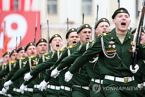 모스크바 붉은 광장 2차 세계대전 전승일 열병식 리허설