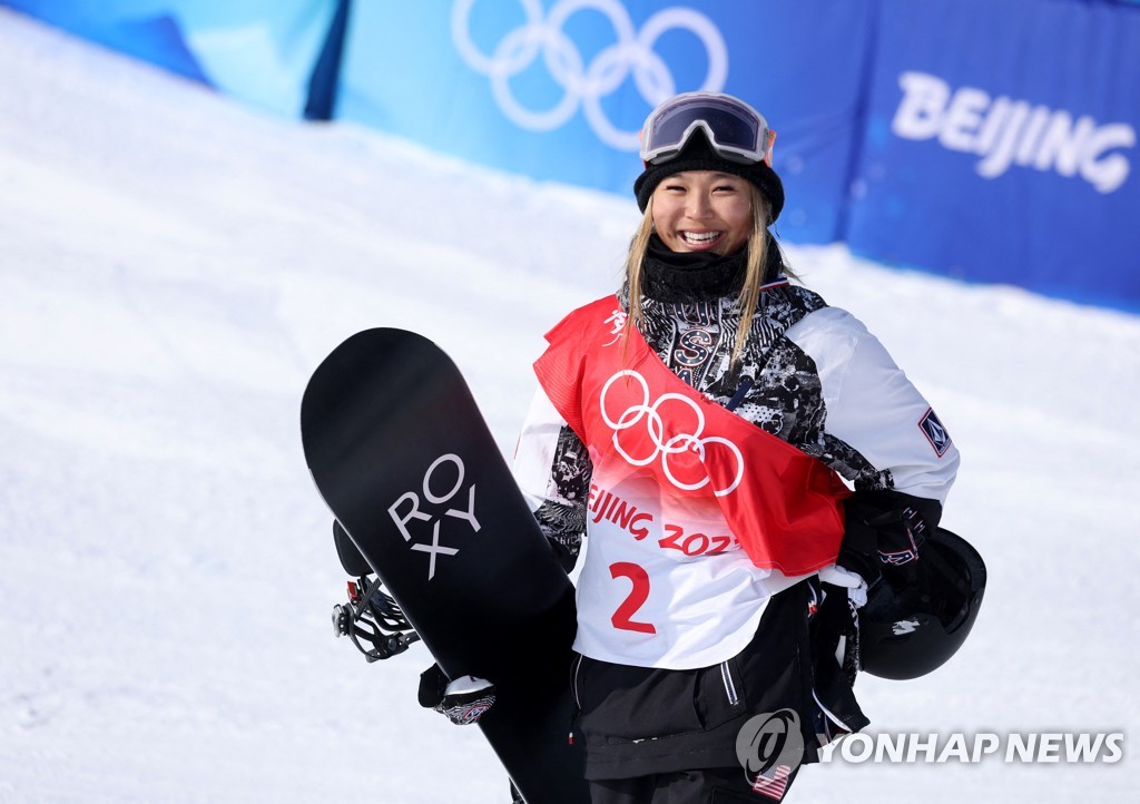 스노보드 여자 하프파이프 '올림픽 2연패'에 성공한 클로이 김