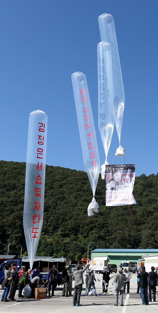 '이산가족 상봉 촉구' 대북전단 살포
