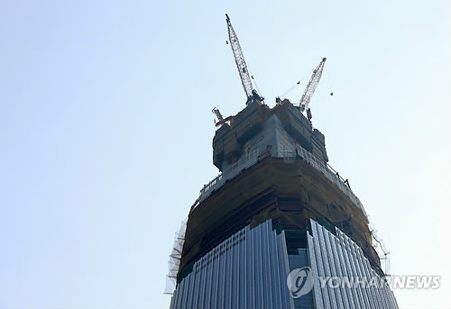 제2롯데월드 신축공사 현장. (연합뉴스 자료사진)