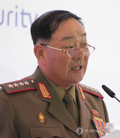 북 현영철 인민무력부장 "미국과 핵전쟁도 불사할 것"