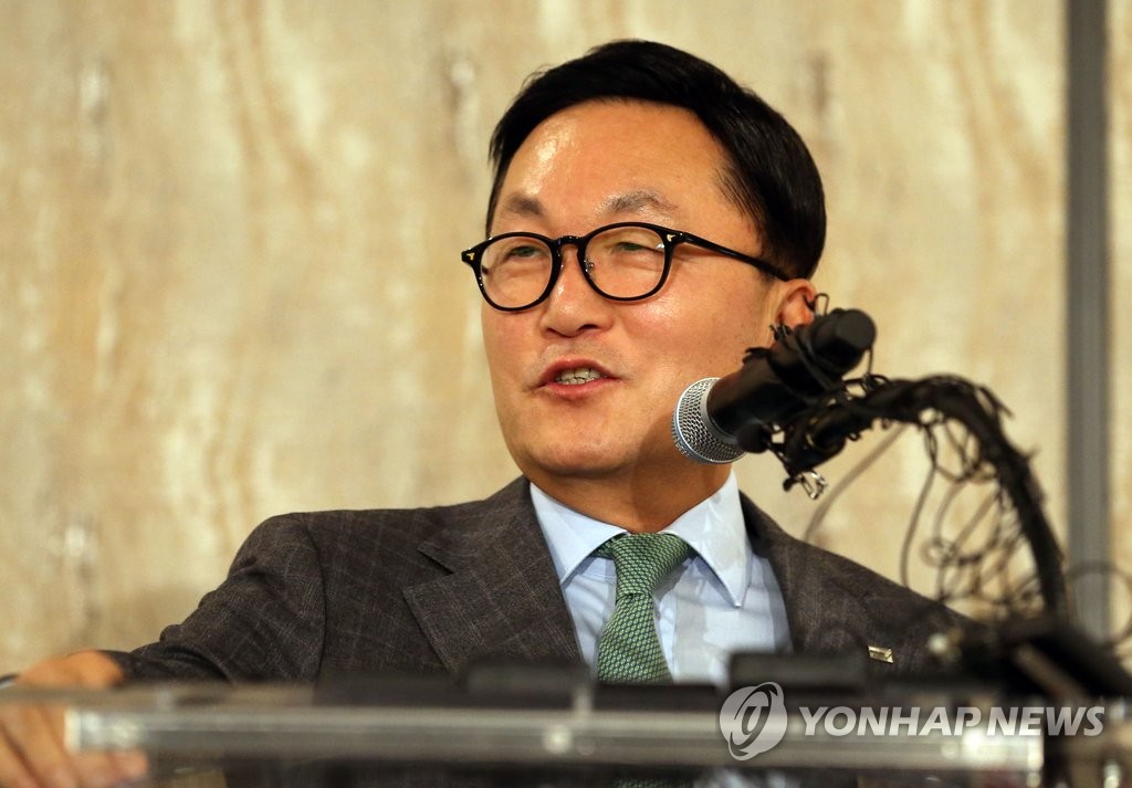 기자간담회 하는 미래에셋증권 박현주 회장