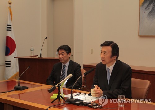 윤병세, 유엔 주재 한국특파원들과 간담회