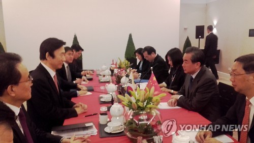 독일 뮌헨서 한중 외교장관 '대북제재' 협의