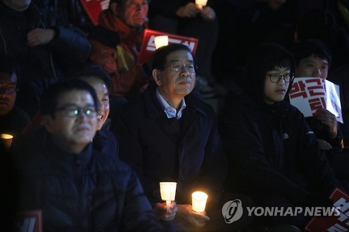 촛불 든 박원순 시장