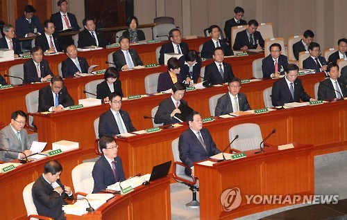 예결위장의 국무총리 빈자리