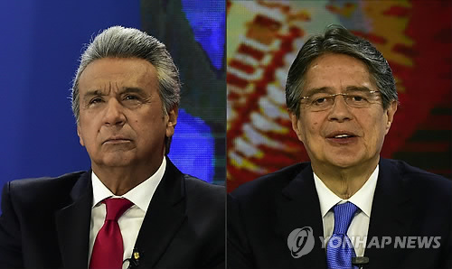 에콰도르 대선, 1차투표 당선자 없어 결선투표로