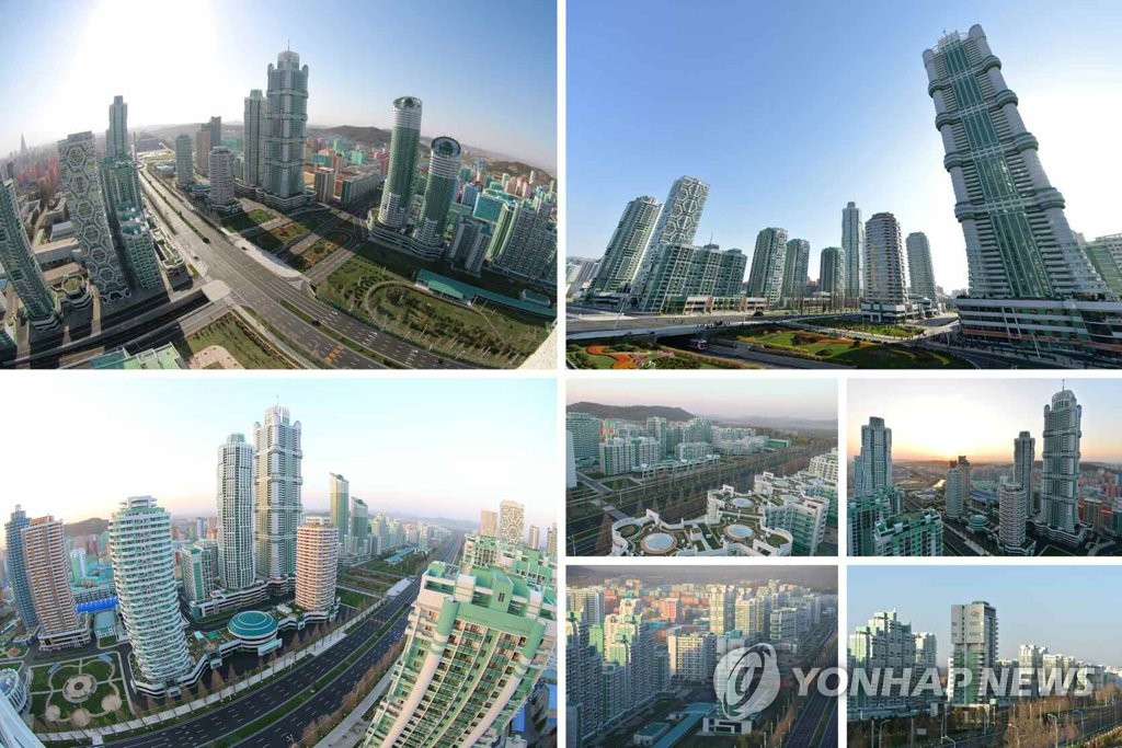 평양 여명거리 모습