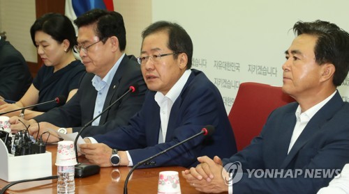 홍준표 대표, 최고·중진회의 발언