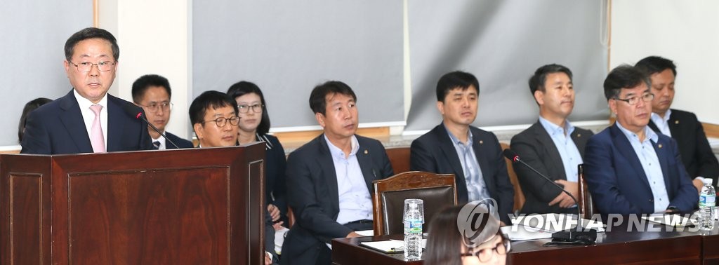 모두발언 하는 박홍배 제주관광공사 사장 예정자