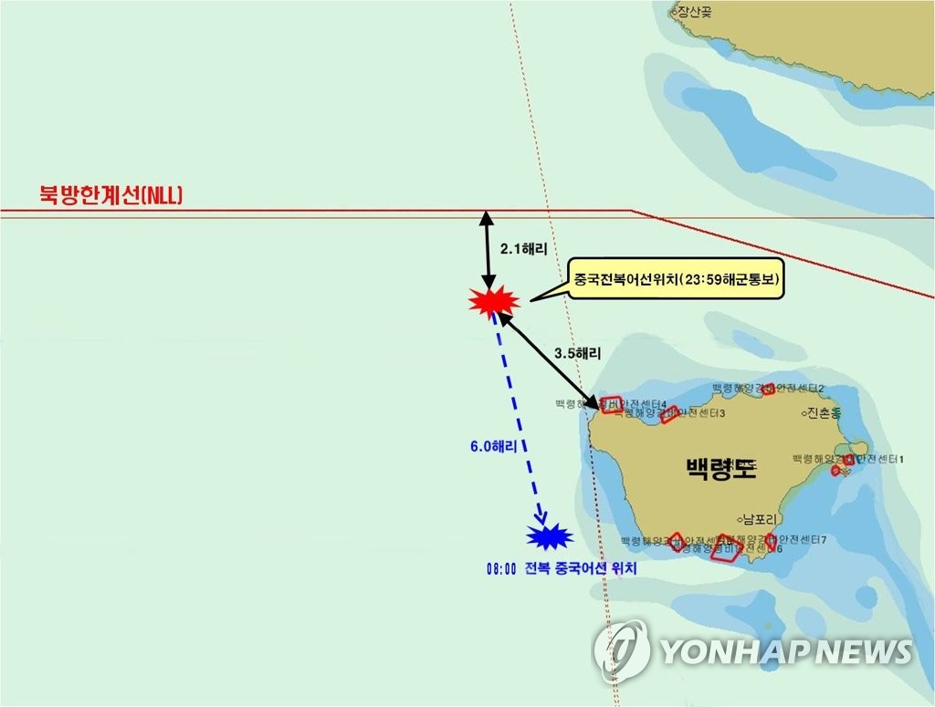 서해 NLL 인근 해상서 전복 선박 발견…중국어선 추정