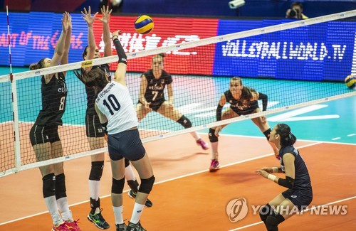 한국 여자배구, 발리볼네이션스리그 벨기에전 완패