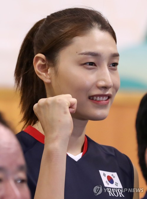 한국 여자배구 대표팀의 에이스 김연경