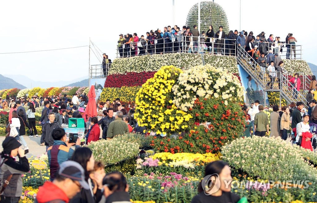 마산가고파국화 축제 '북적북적'