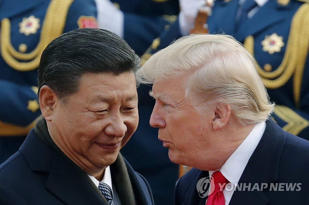 도널드 트럼프 미국 대통령(오른쪽)과 시진핑 중국 국가주석