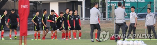 축구대표팀, 호주전 준비