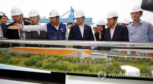 문 대통령, '우리가 만드는 싱가포르 지하철 차량기지'