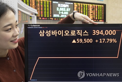 거래 재개된 삼성바이오로직스, 39만 4천원 거래
