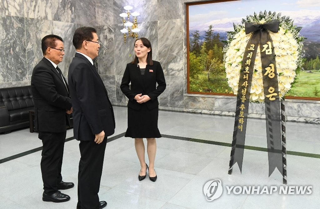 N.K. leader offers condolences over former first lady's death N.K. leader offers condolences over former first lady's death