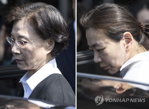 '명품 밀수' 이명희 모녀 징역 6∼8개월…구속은 면해