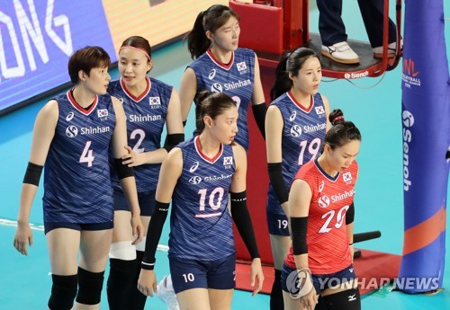 세트 내준 대한민국