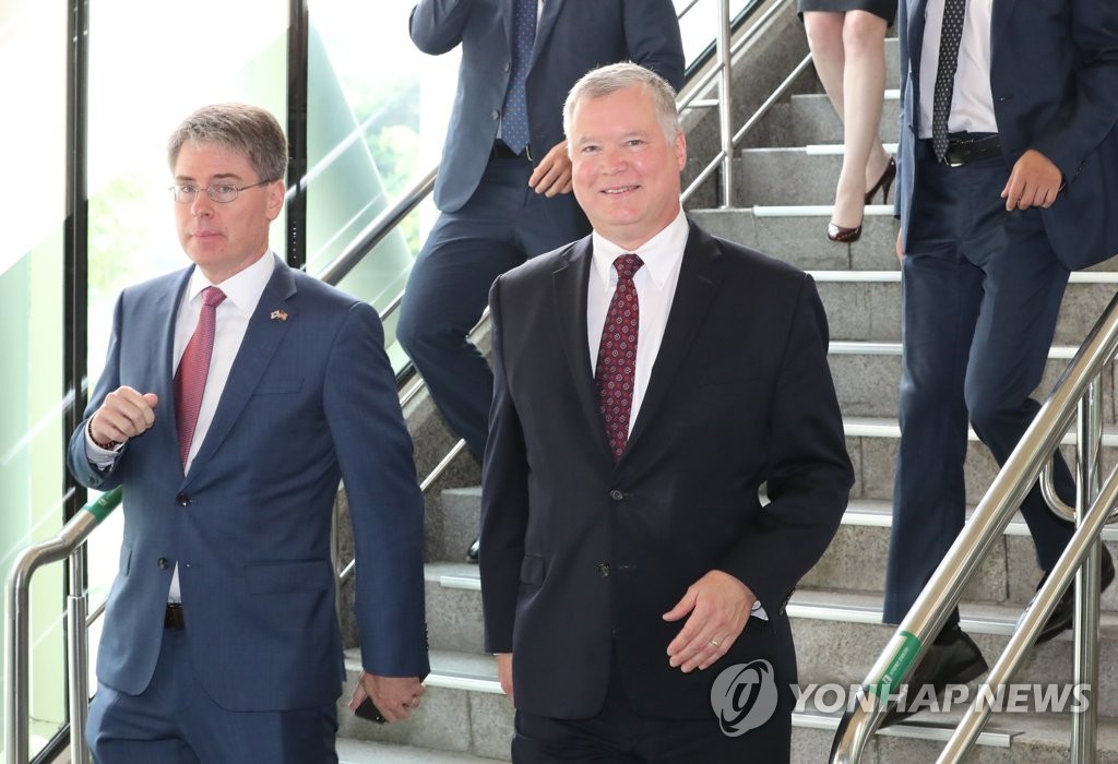 외교부 나서는 스티븐 비건 미 국무부 대북특별대표