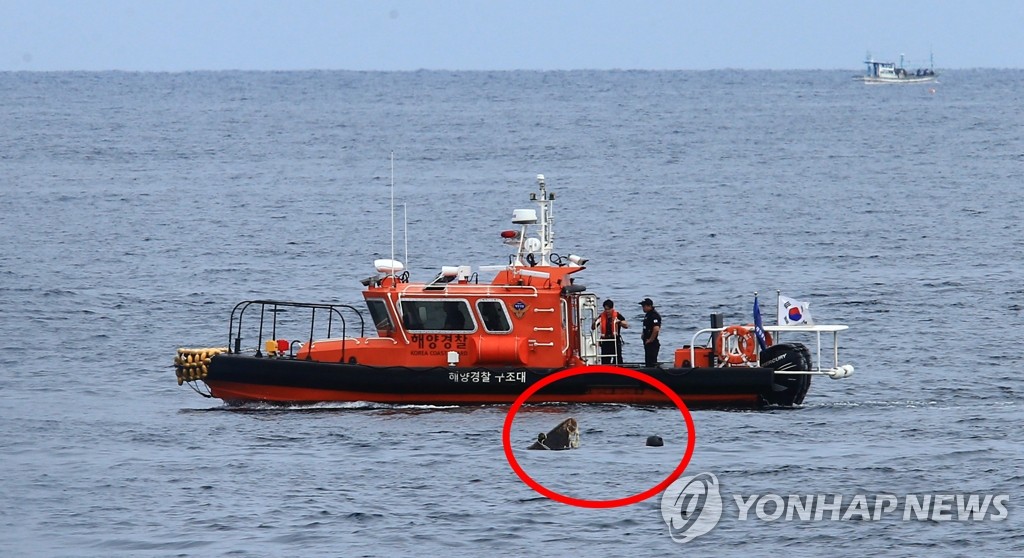 沈没した北朝鮮漁船? 引き揚げへ 沈没した北朝鮮漁船? 引き揚げへ